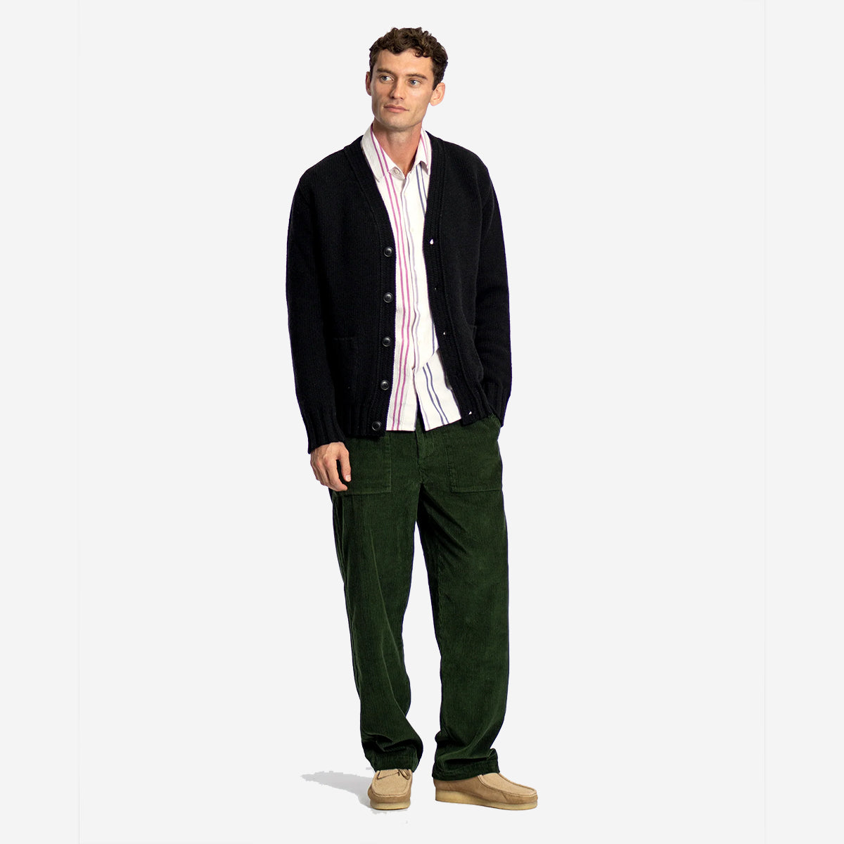 Coup Fatigue Corduroy Trouser - Bottle Green