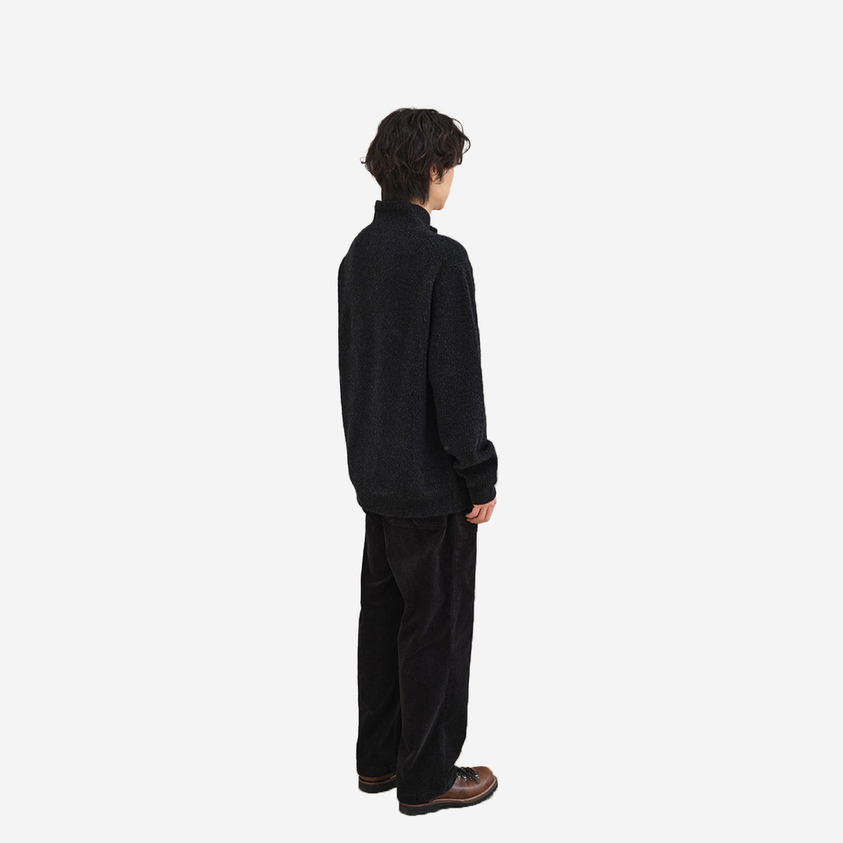 Cove Corduroy Loose Pants - Black