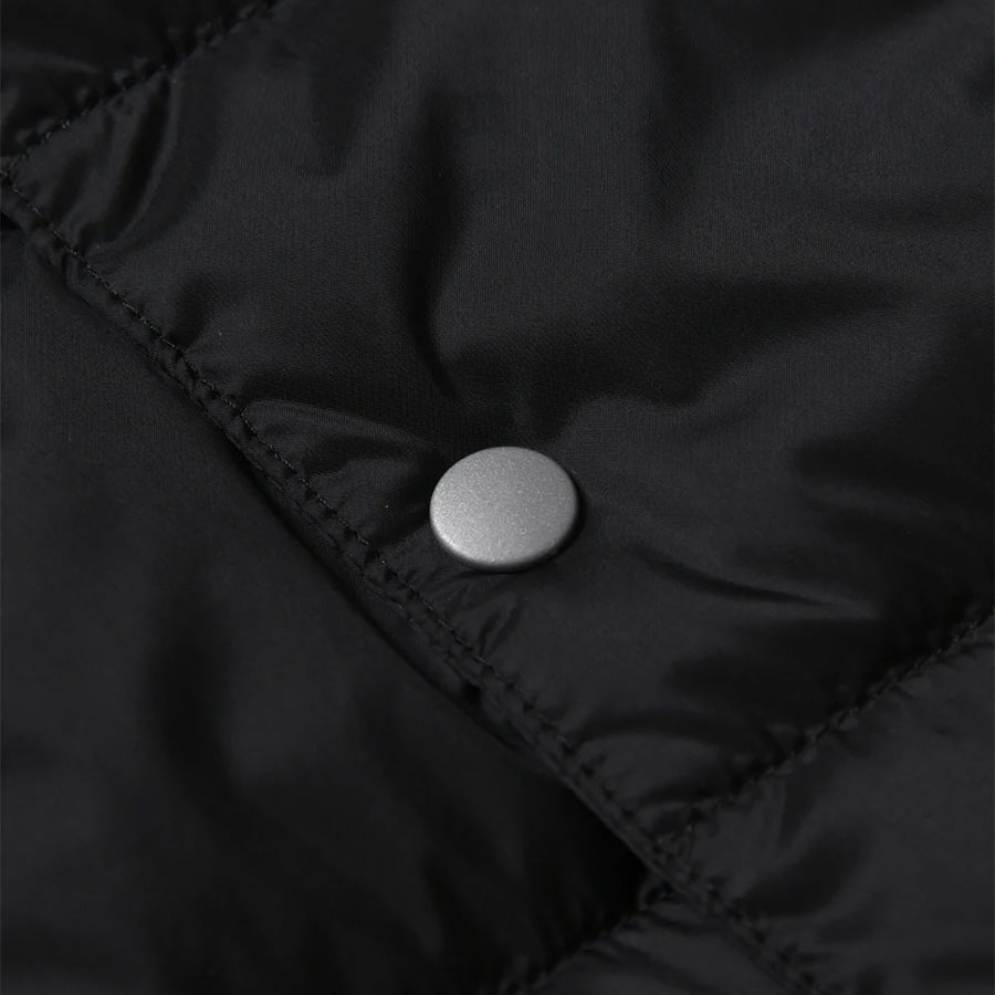 Crew Neck Button Down Vest - Charcoal