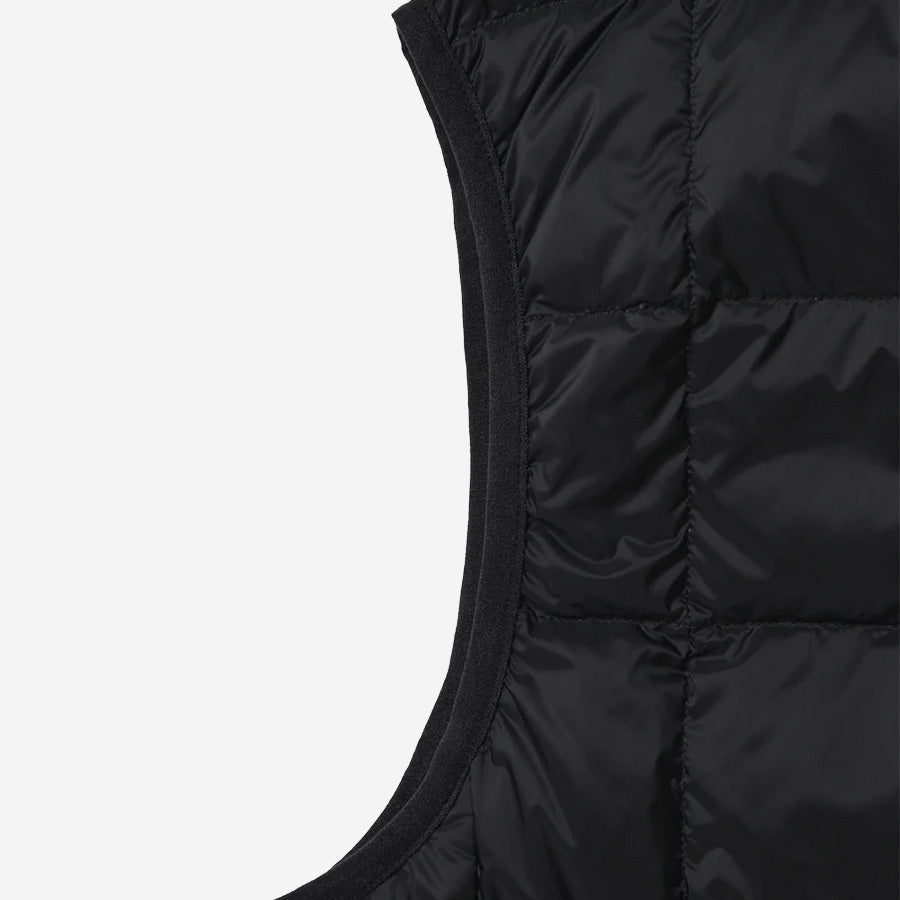 Crew Neck Button Down Vest - Charcoal