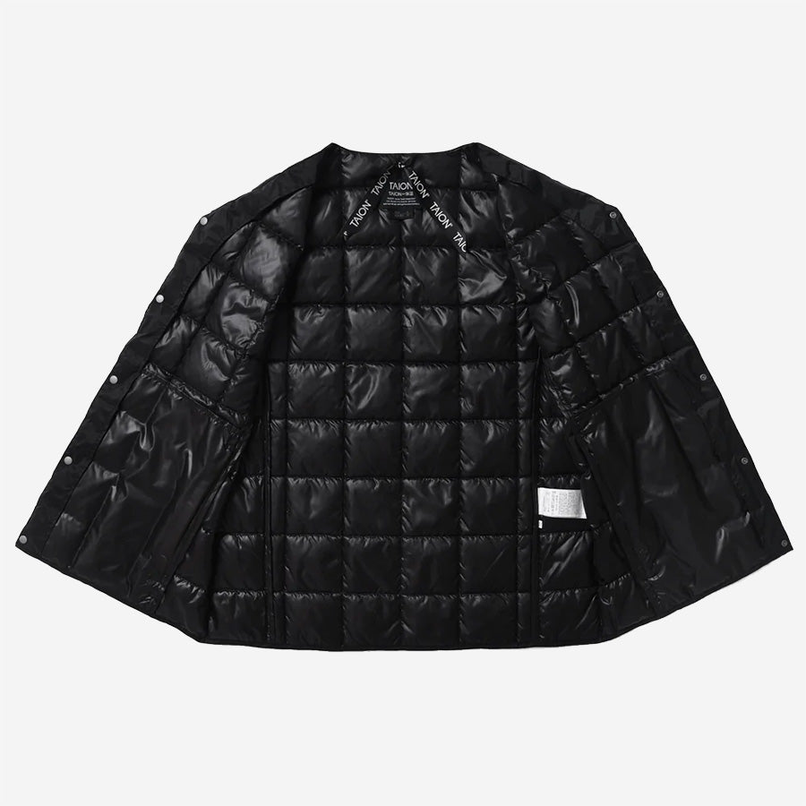 Crew Neck Button Down Vest - Charcoal