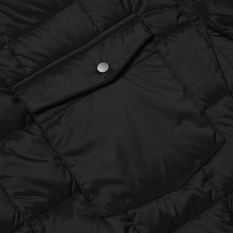Crew Neck Pocket Down Pullover - Dark Charcoal