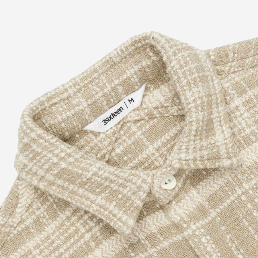 Crosscut Flannel Shirt - Alabaster Jacquard