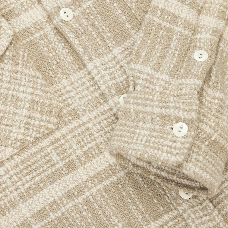 Crosscut Flannel Shirt - Alabaster Jacquard