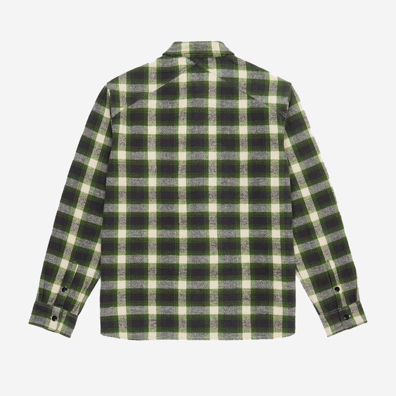 Crosscut Flannel Shirt - Emerald Shaggy