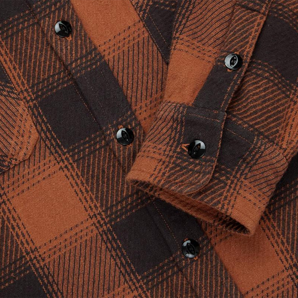 Crosscut Flannel Shirt - Rust Twill Plaid