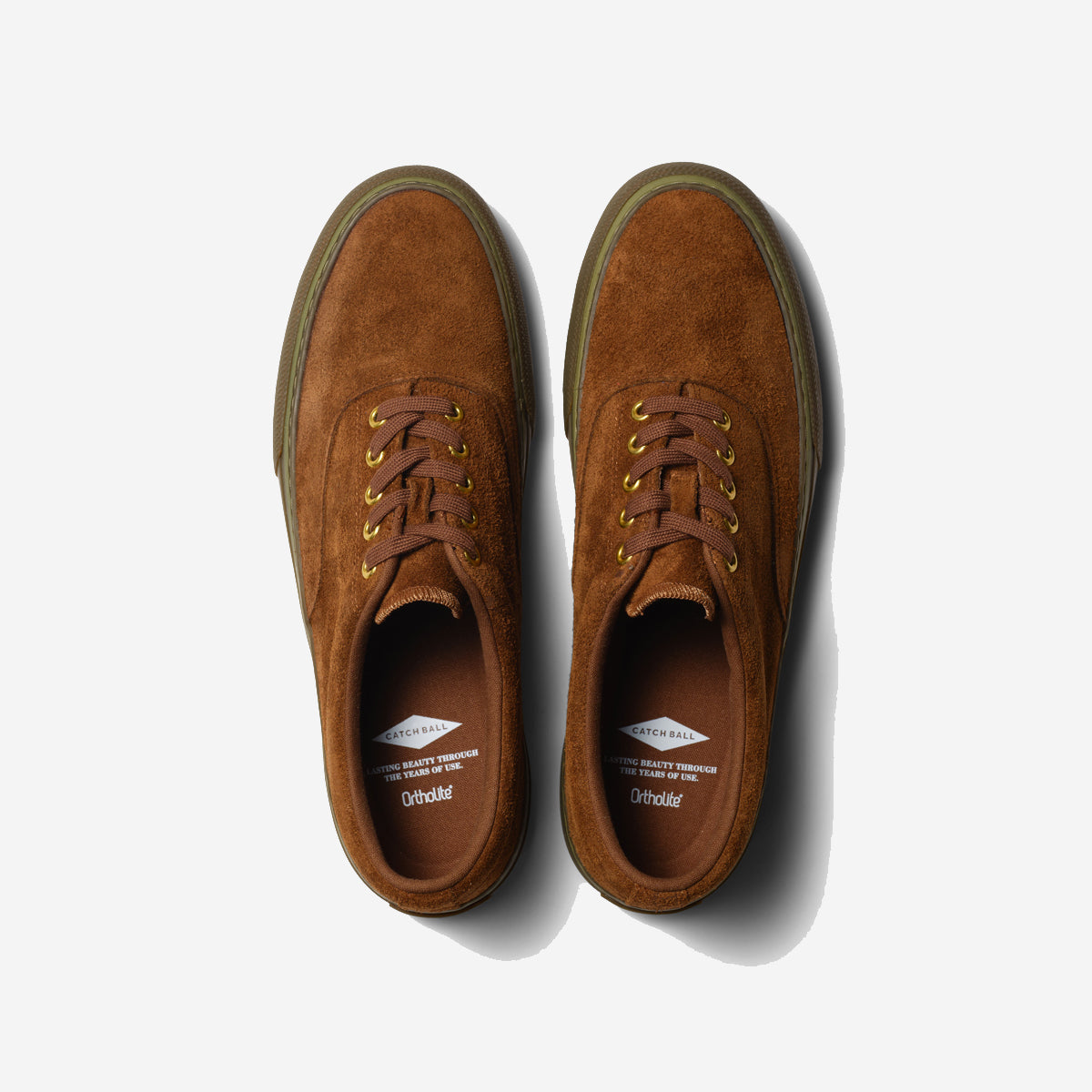 D-02 Suede Military Deck Shoes - Brown/Olive