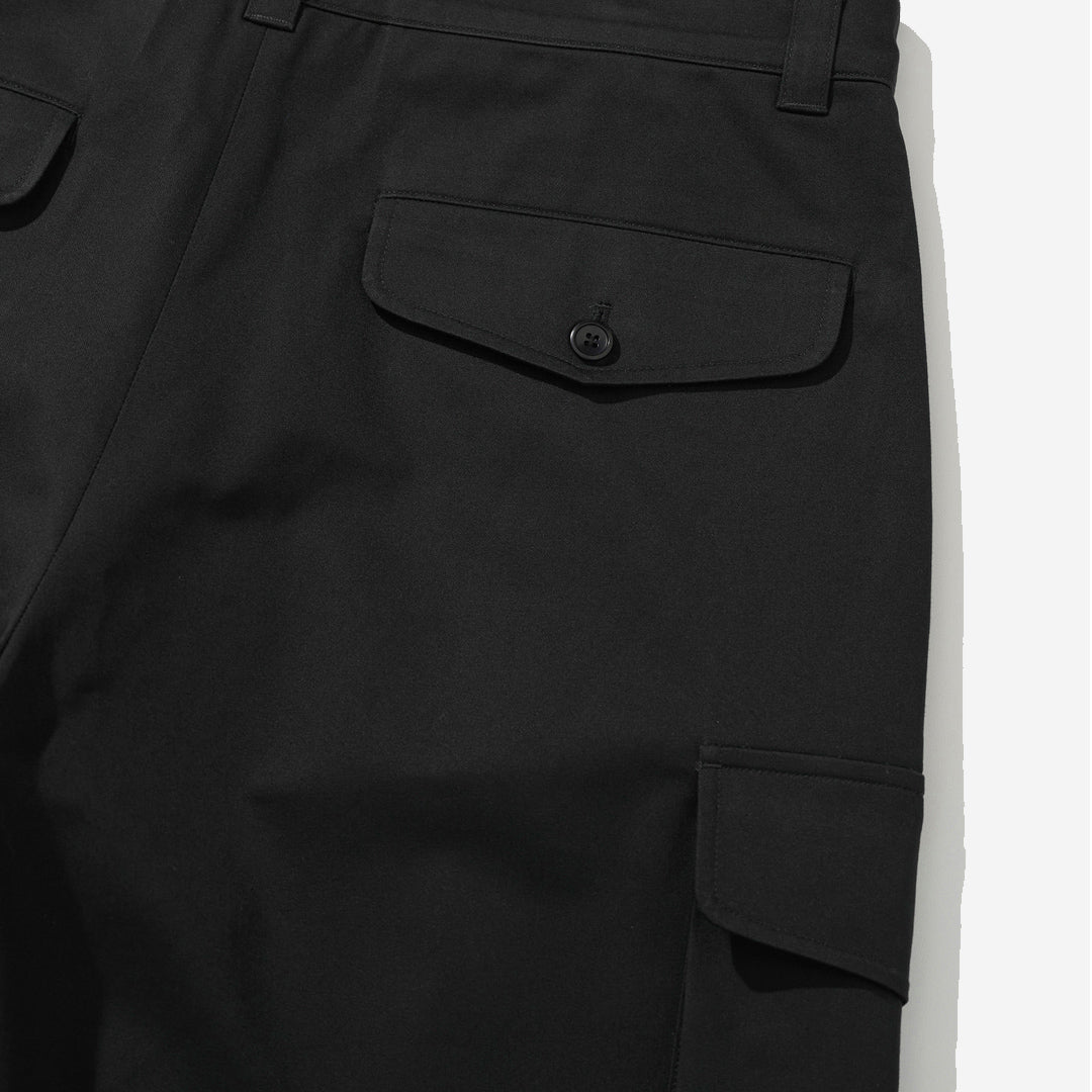 Dawson One-Pleat Cargo Shorts - Black