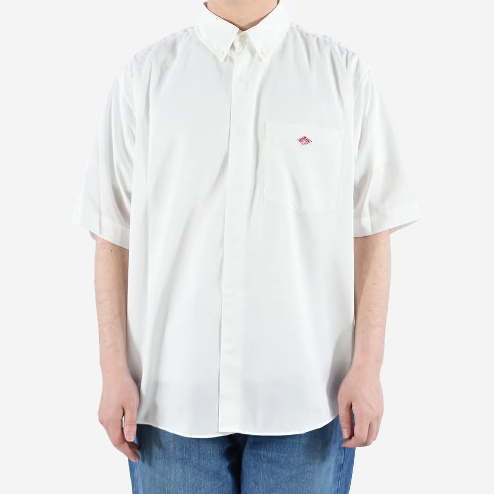 Dot Button BD Oxford S/S Shirt - White