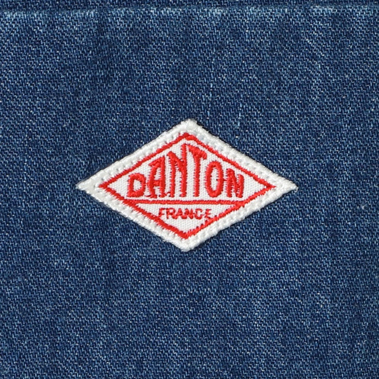 Dot Button Dungaree Shirt - Light Indigo Denim