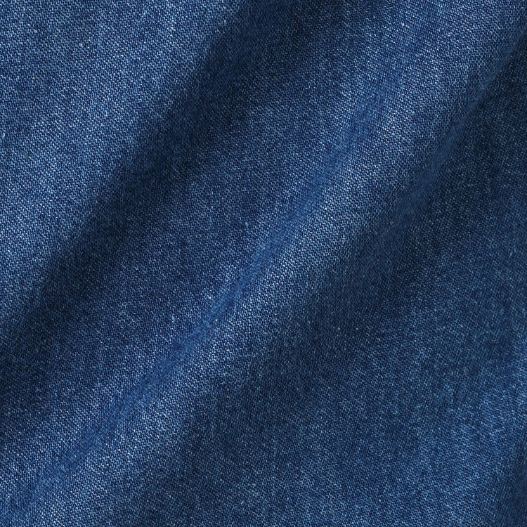 Dot Button Dungaree Shirt - Light Indigo Denim