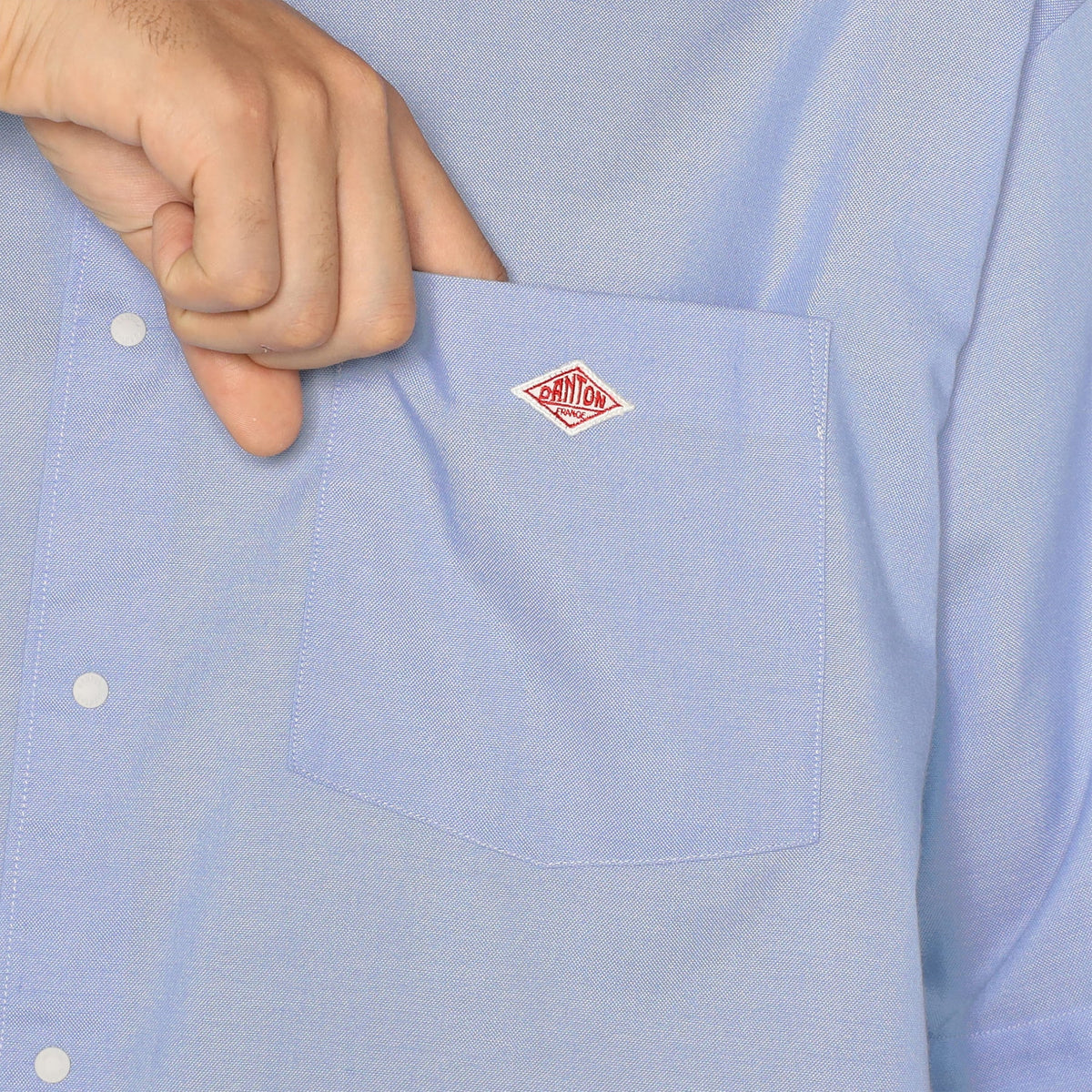 Dot Button BD Oxford S/S Shirt - White