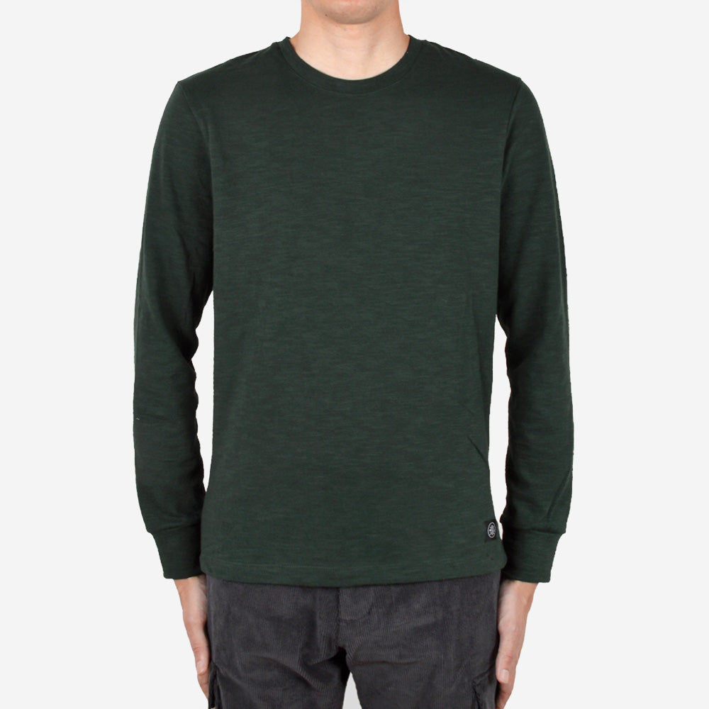 Double Slub Long-Sleeve T-Shirt - Forest Green
