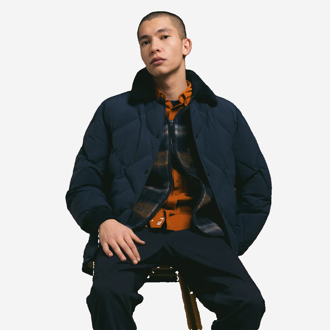 Dunbar Quilted Padded Jacket - Dark Navy