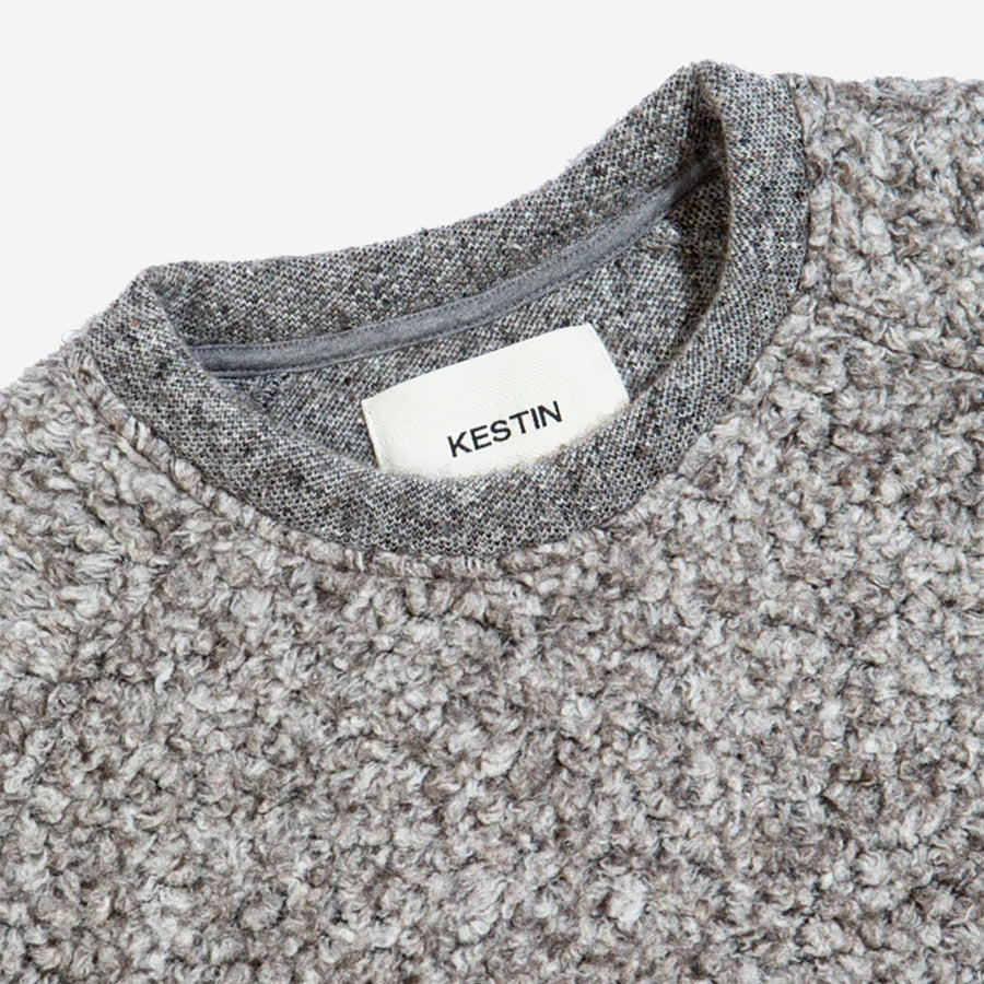 Durness Wool Fleece Sweatshirt - Undyed Marl Grey