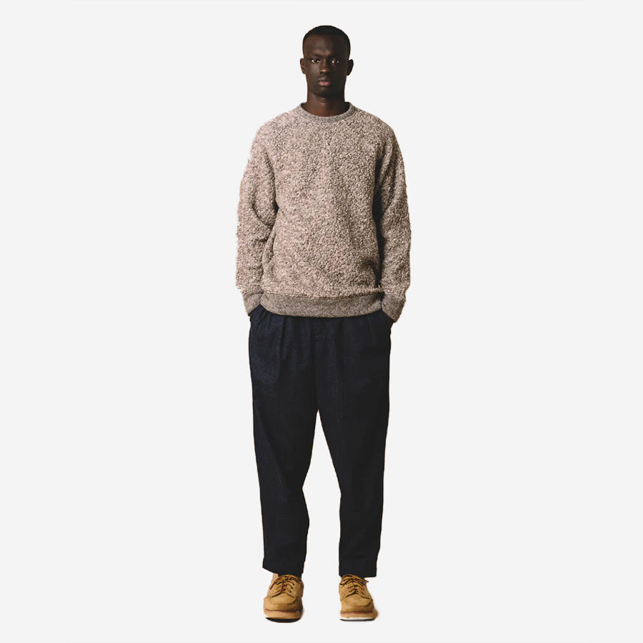 Durness Wool Fleece Sweatshirt - Undyed Marl Grey