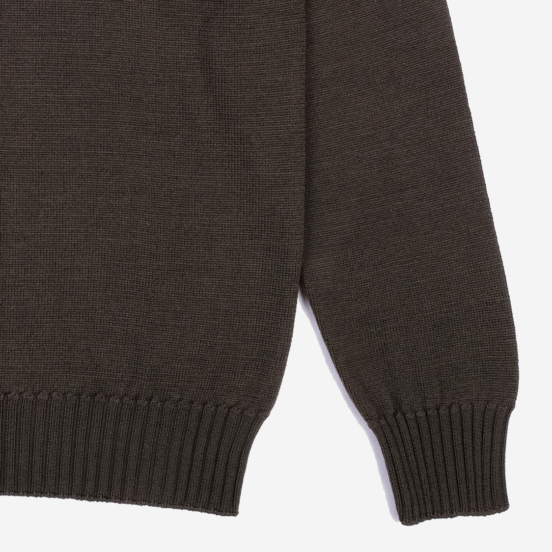 Dalton Contrast Collar Merino Wool Polo - Olive
