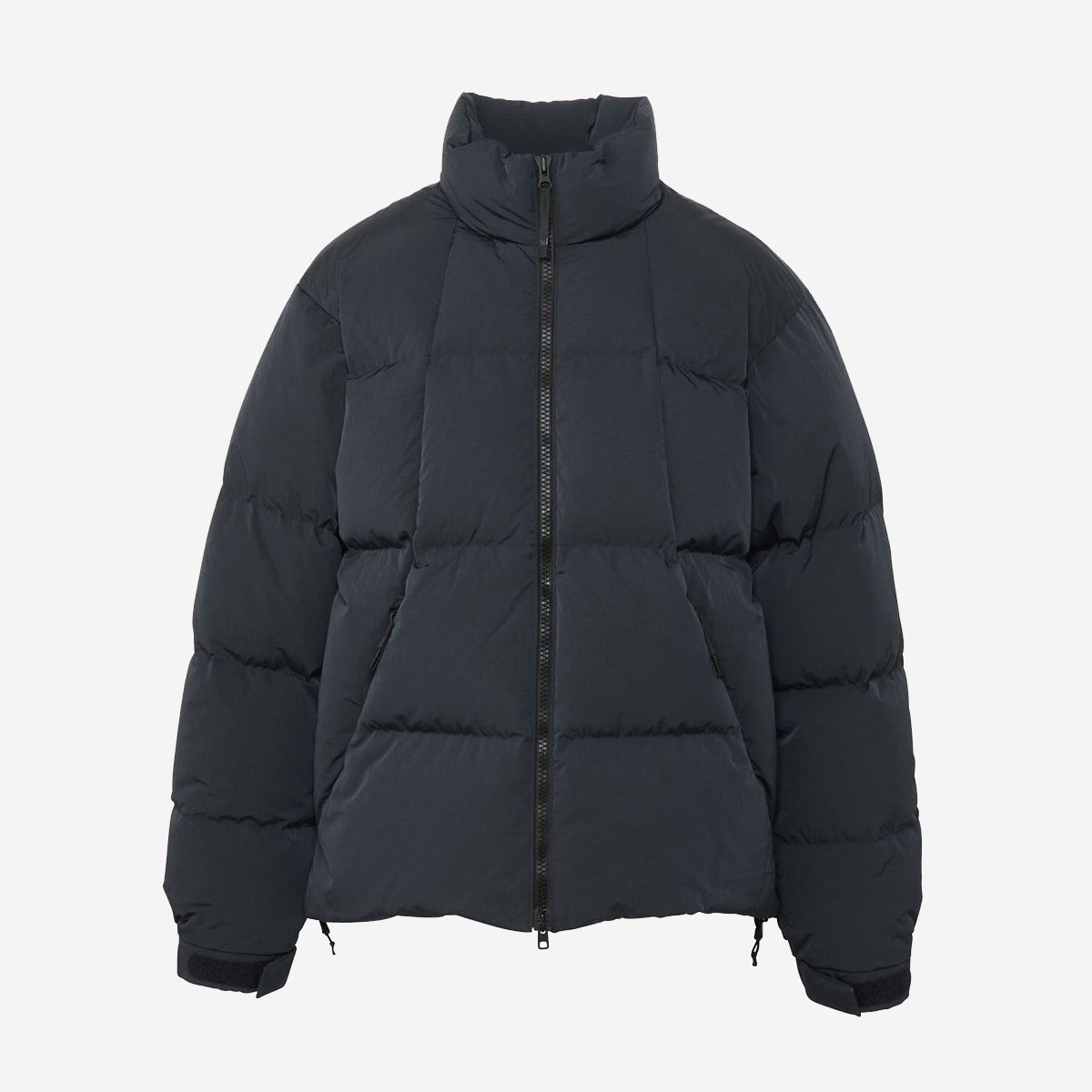 Dope Dyed Ripple Nylon Down Jacket - Dark Navy