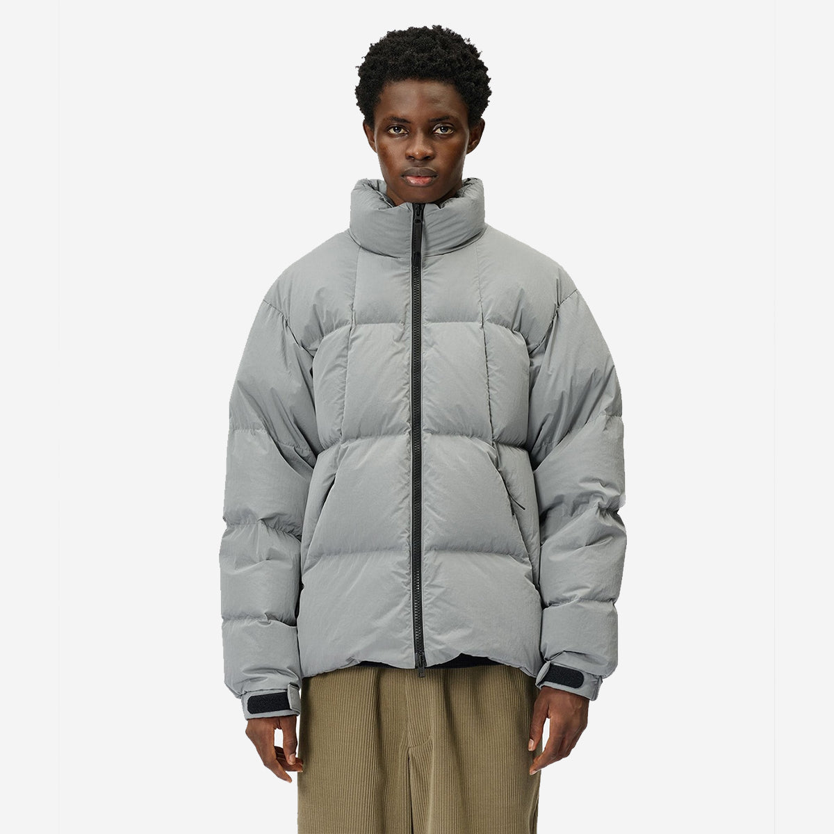 Dope Dyed Ripple Nylon Down Jacket - Dark Navy