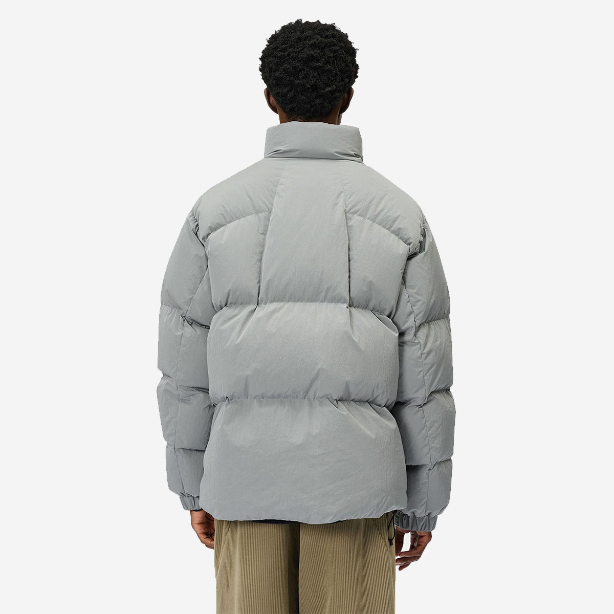 Dope Dyed Ripple Nylon Down Jacket - Dark Navy