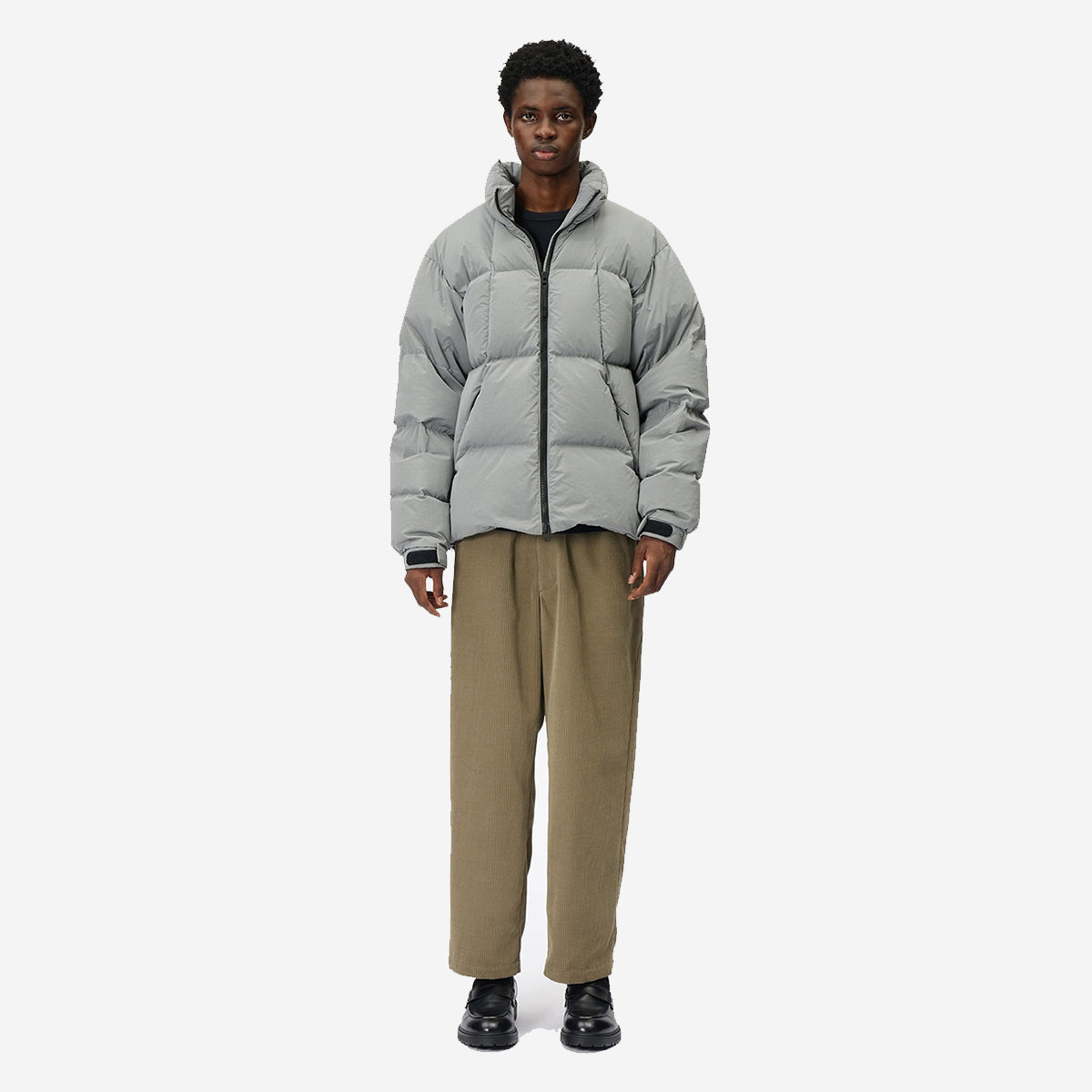Dope Dyed Ripple Nylon Down Jacket - Dark Navy