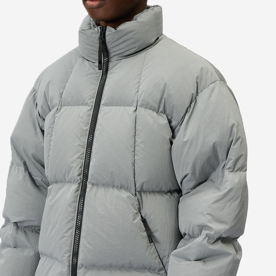 Dope Dyed Ripple Nylon Down Jacket - Dark Navy
