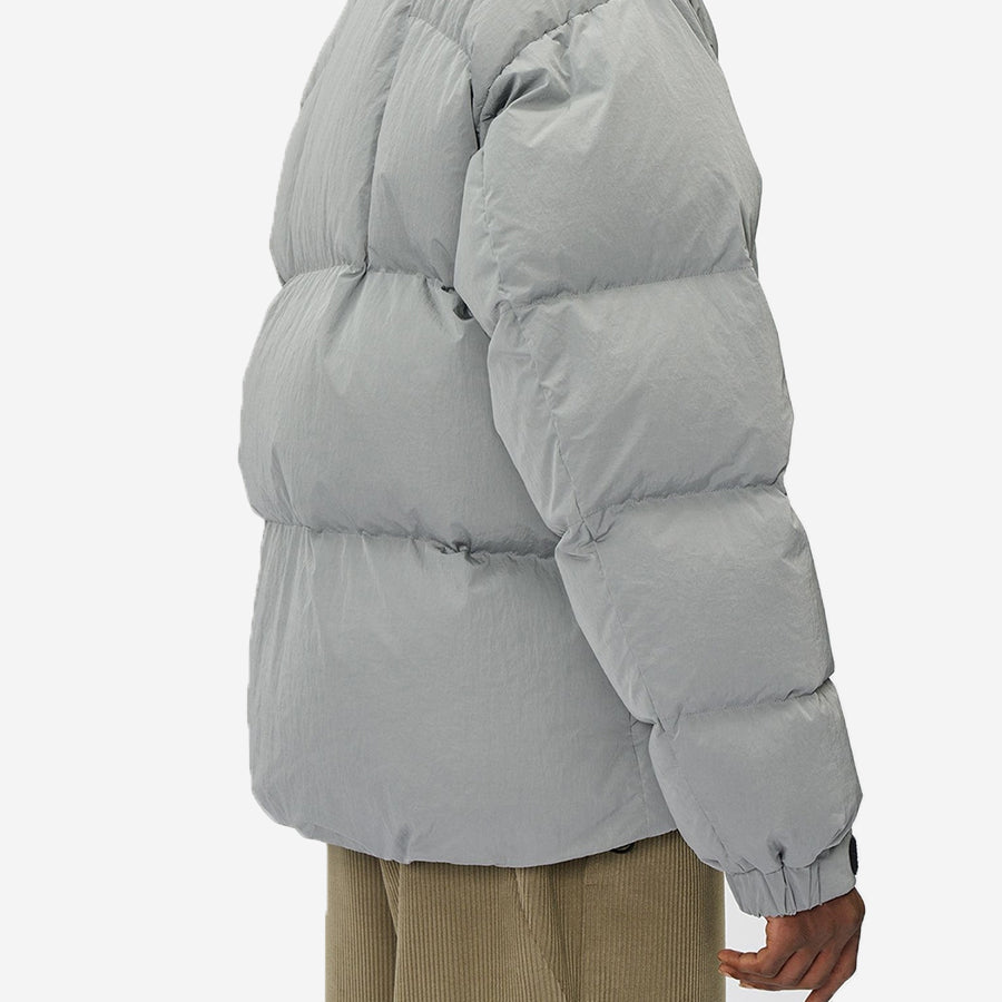 Dope Dyed Ripple Nylon Down Jacket - Dark Navy