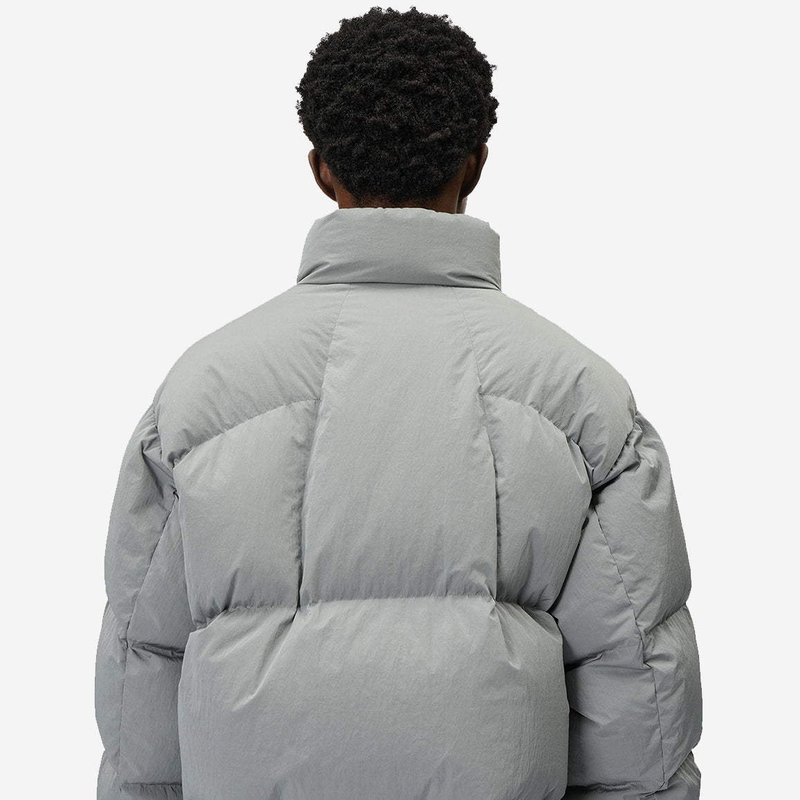 Dope Dyed Ripple Nylon Down Jacket - Dark Navy