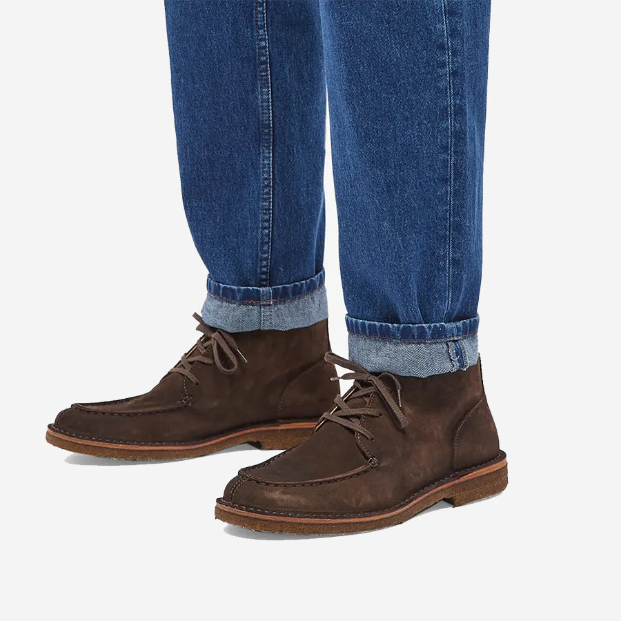 Dukeflex Suede Boots - Dark Chestnut
