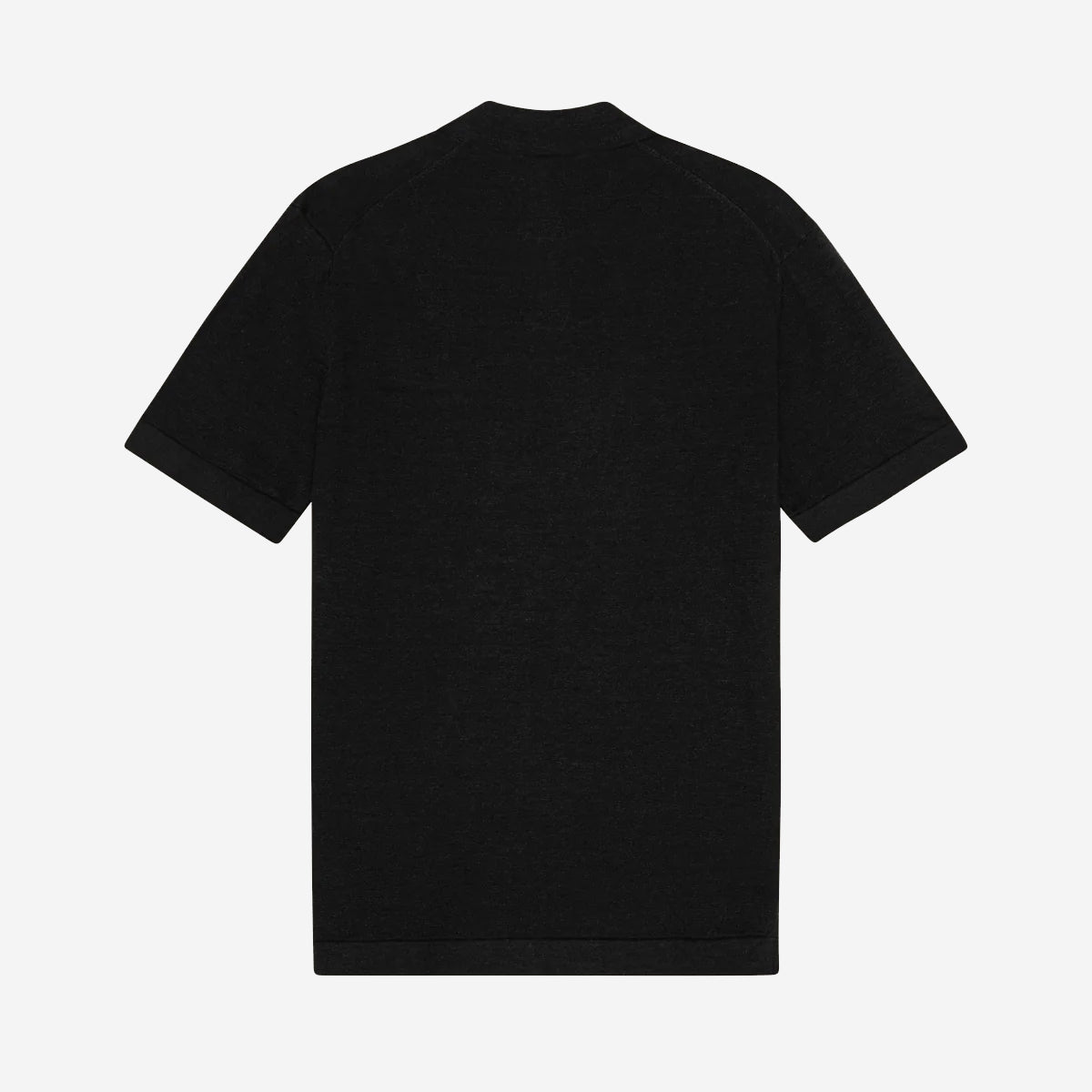 Emmanuel L/C Knit Polo - Black