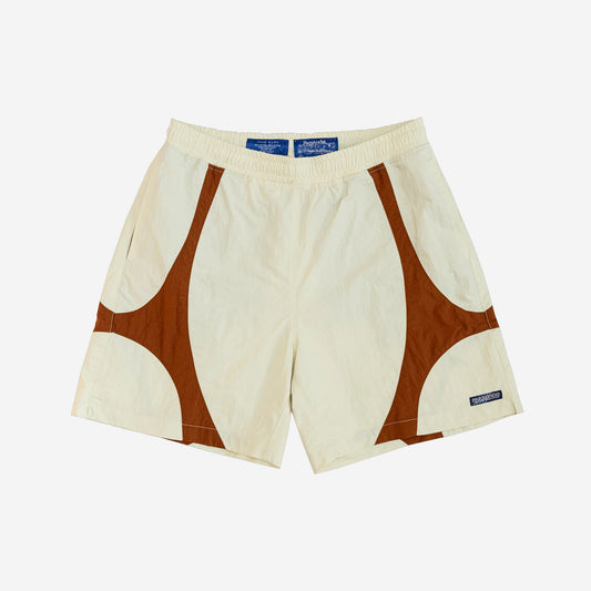 Equis Nylon Shorts - Cream/Adobe