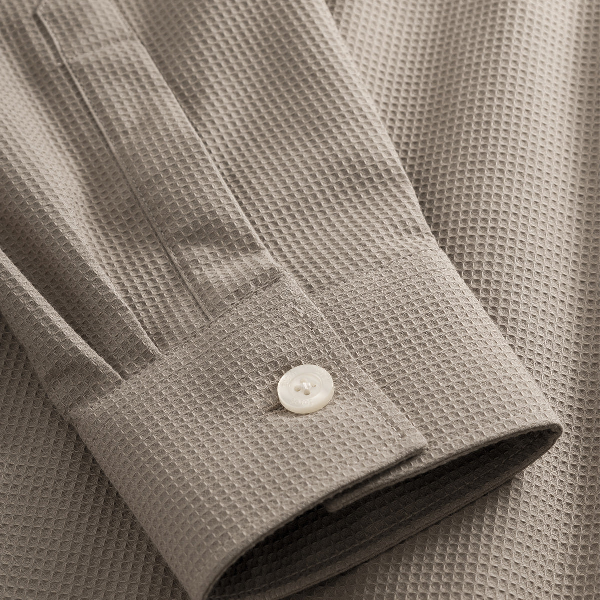 Flare Waffle Shirt - Khaki