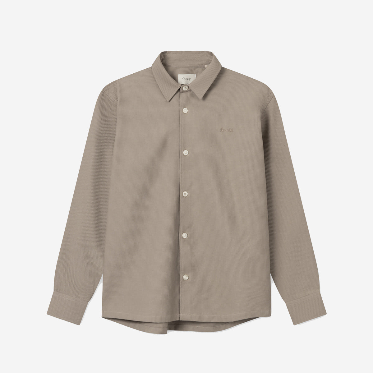 Flare Waffle Shirt - Khaki