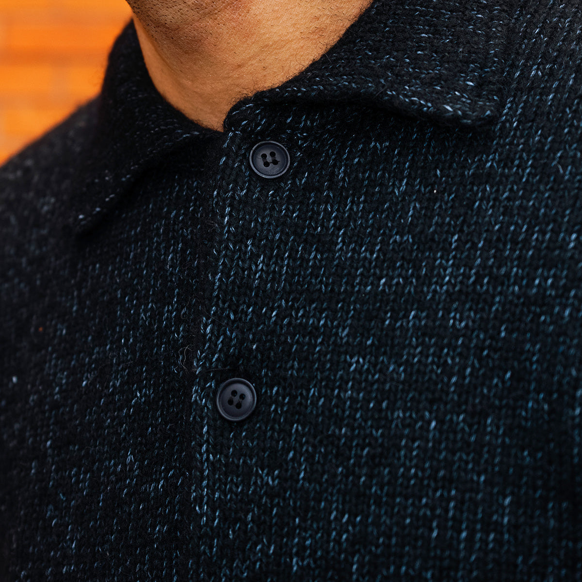 10 YEAR - Brewer Wool Knitted Cardigan - Grey Fleck