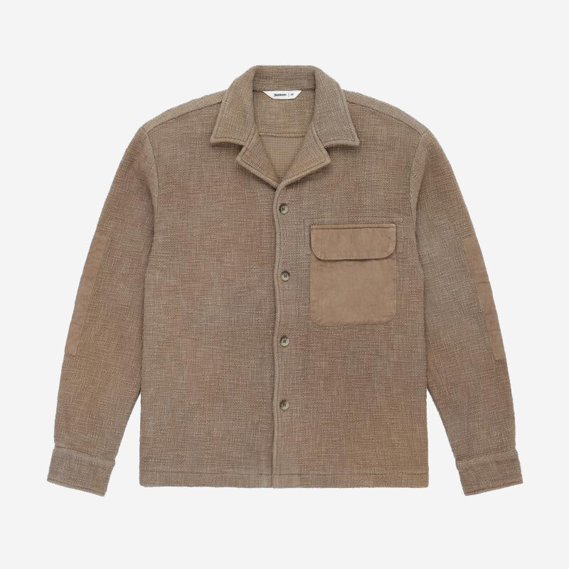 Open Collar Field Shirt - Moonrock Slub