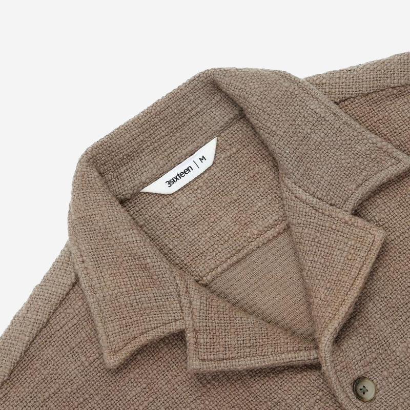 Open Collar Field Shirt - Moonrock Slub