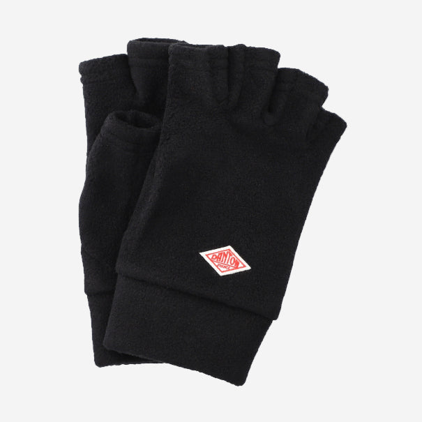 Fingerless Fleece Gloves - Black