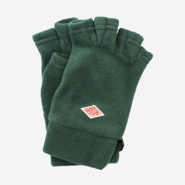 Fingerless Fleece Gloves - Green