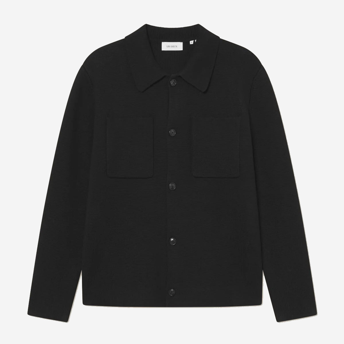 Fischer Cotton Milano Knit Overshirt - Black