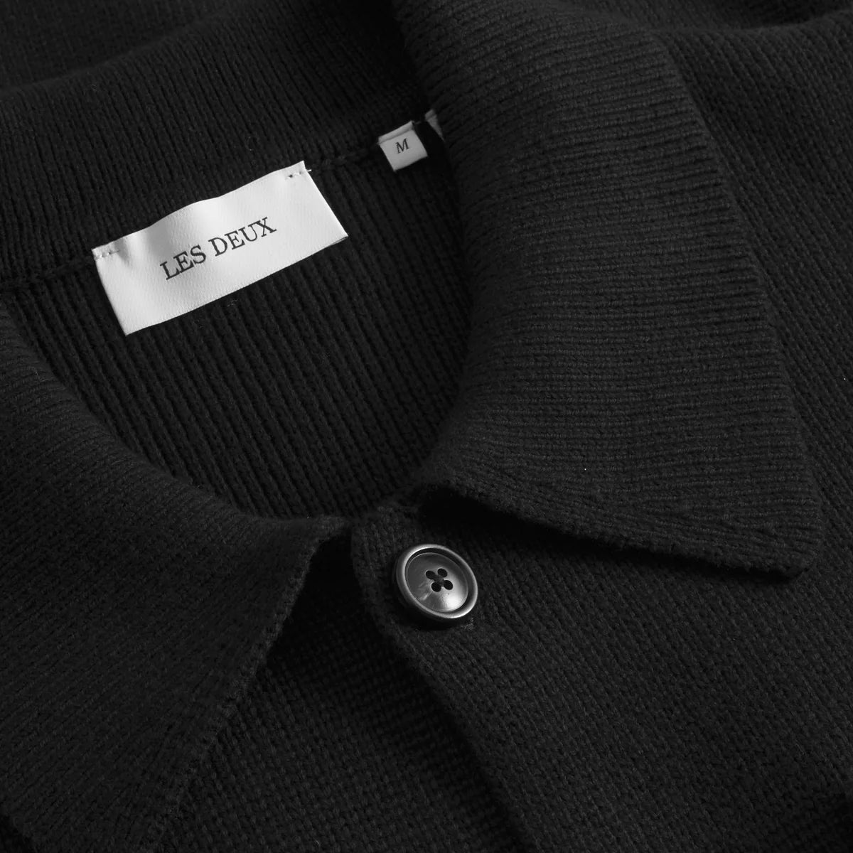 Fischer Cotton Milano Knit Overshirt - Black