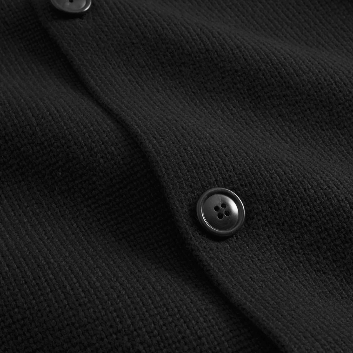 Fischer Cotton Milano Knit Overshirt - Black