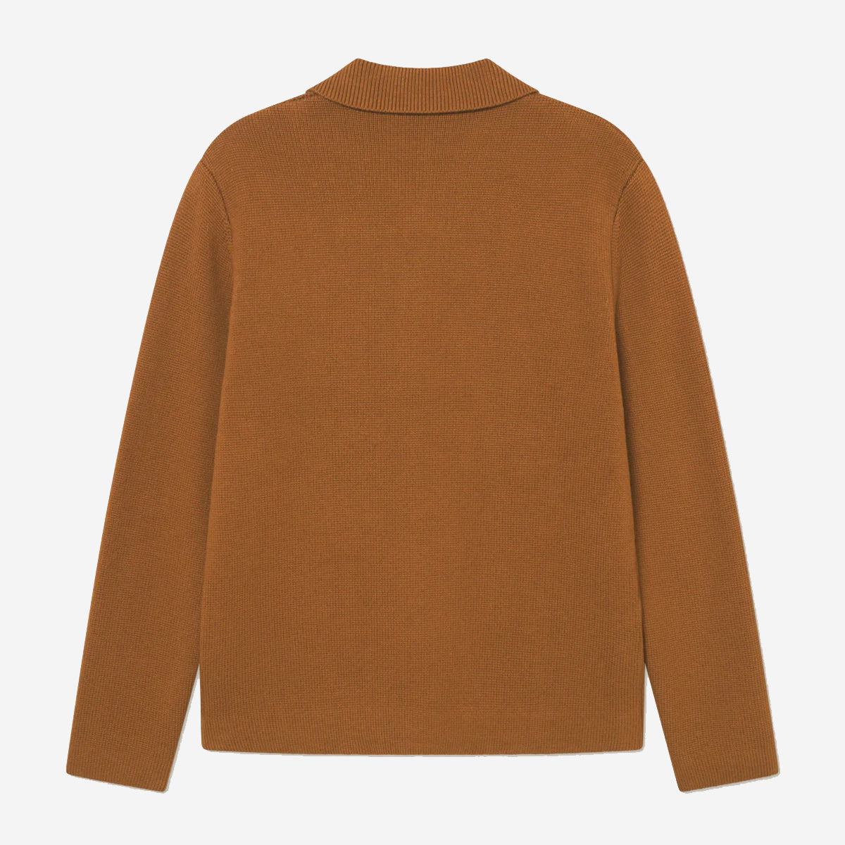 Fischer Cotton Milano Knit Overshirt - Monk's Robe (Tobacco)