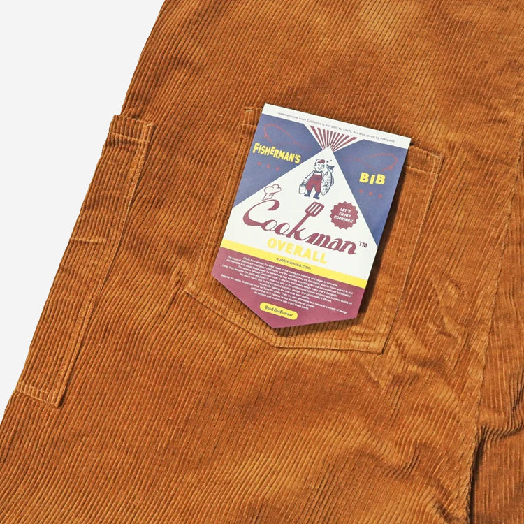 Fisherman's Bib Overall - Brown Corduroy