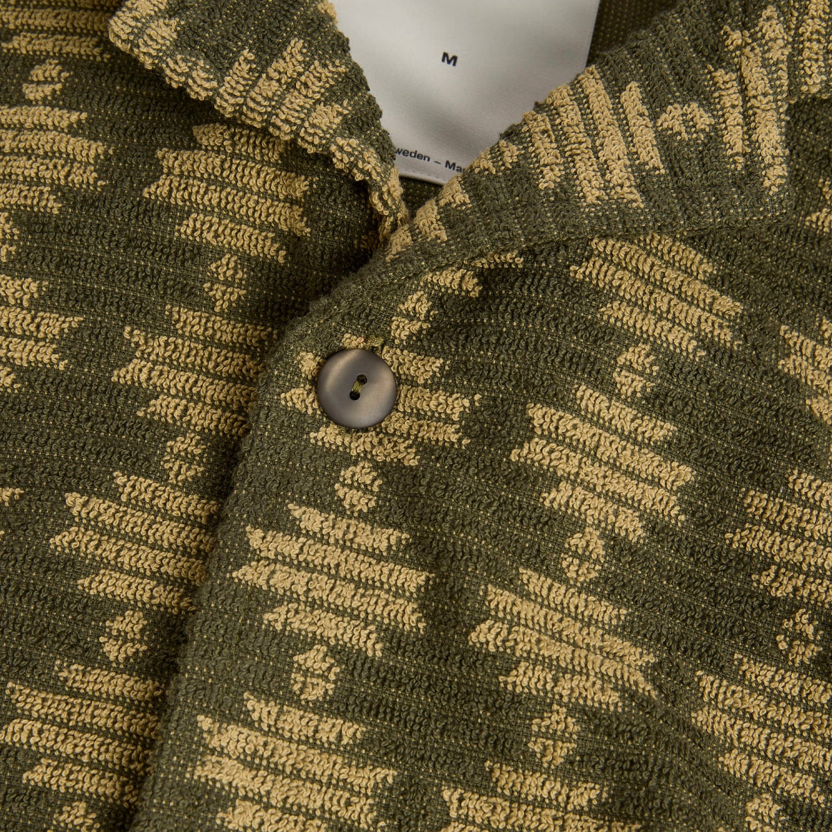 Forti Cuba Terry Jacquard Vacation Shirt - Olive