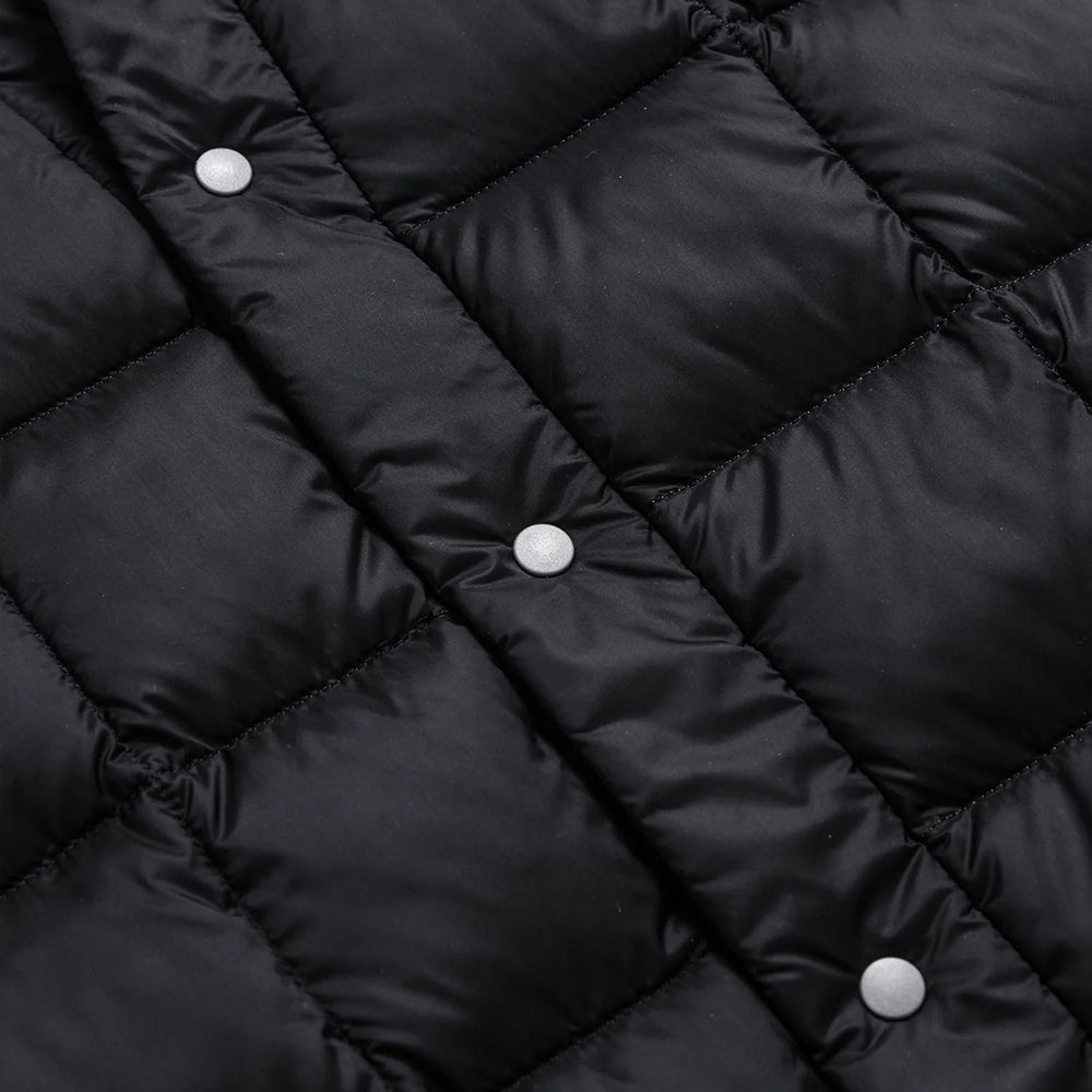Hanten Down Cardigan Jacket - Black/Charcoal