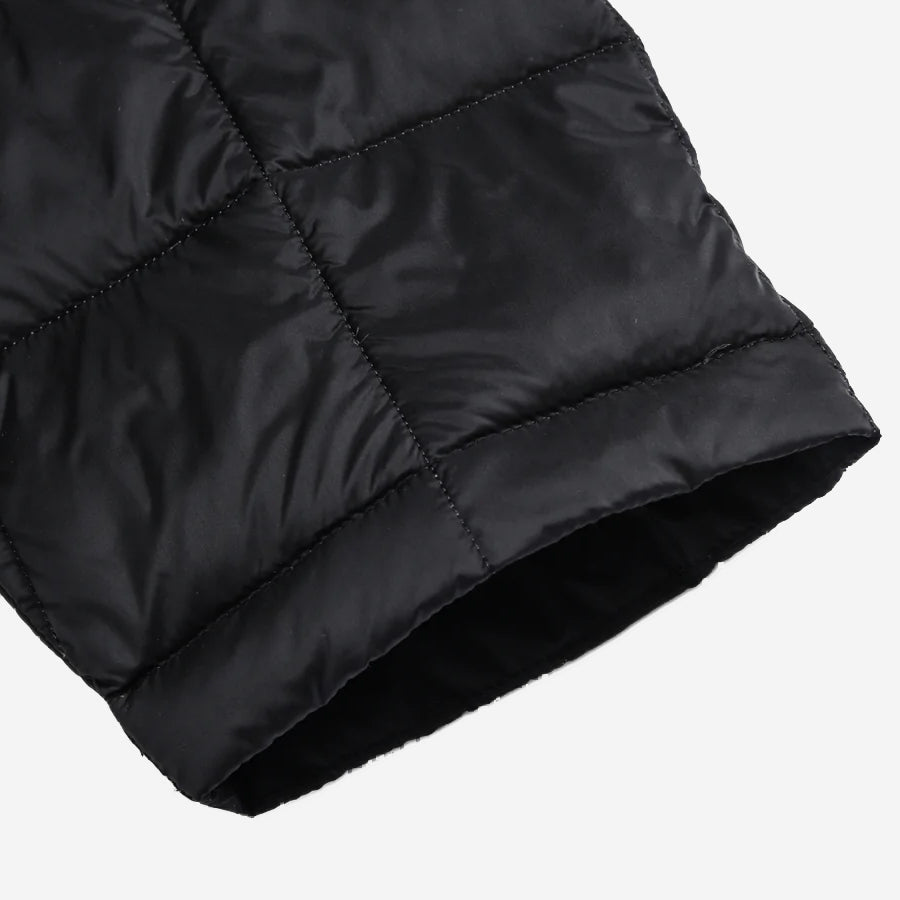 Hanten Down Cardigan Jacket - Black/Charcoal