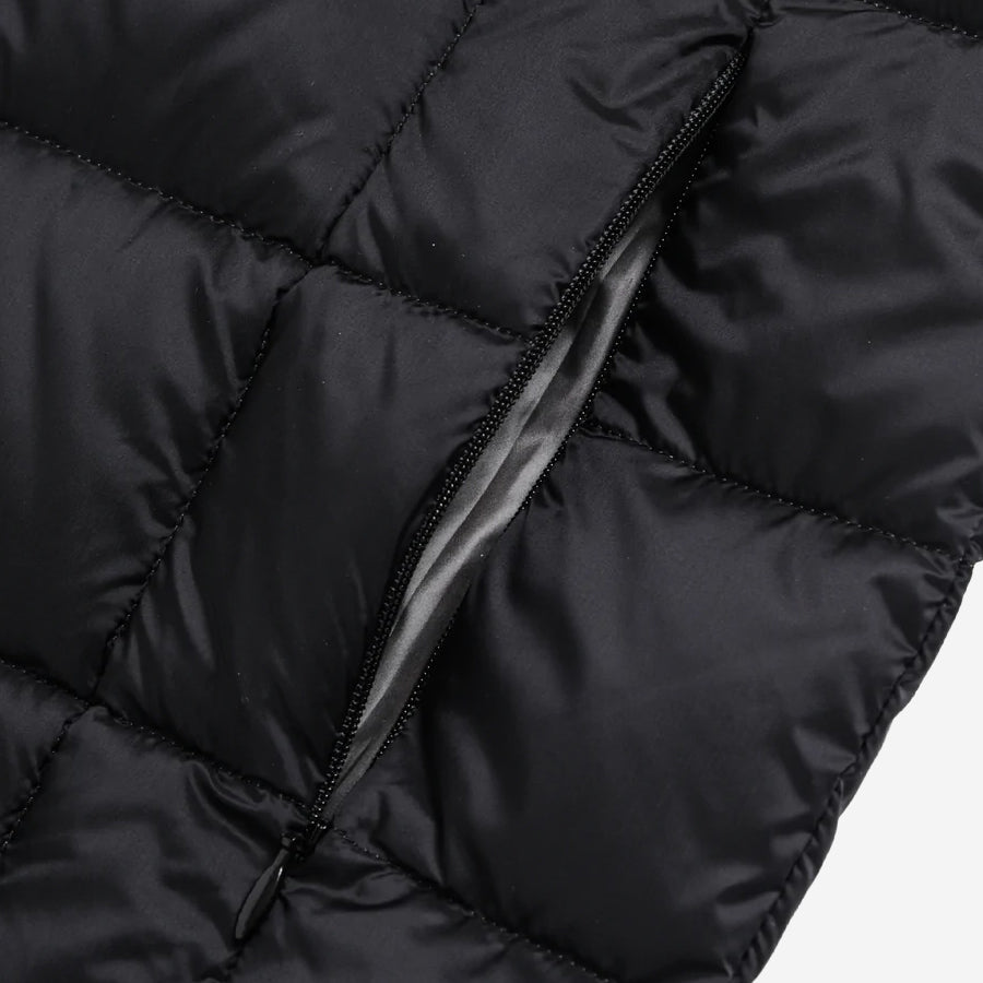 Hanten Down Cardigan Jacket - Black/Charcoal
