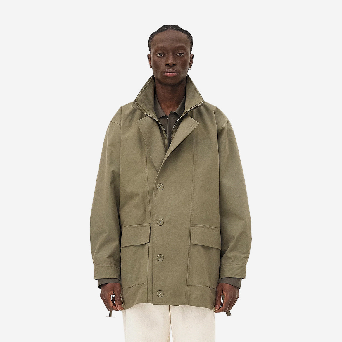 Haro Cotton Canvas Work Parka - Green