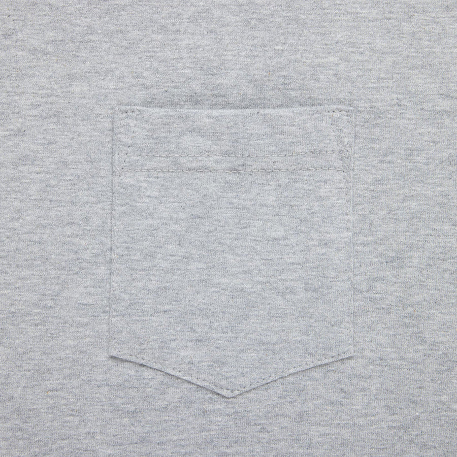 Long Sleeve Heavyweight Pocket T-Shirt - Heather Grey