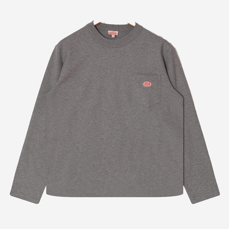 Heritage Logo Pocket L/S T-Shirt - Misty Grey